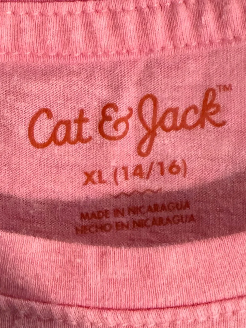 Kids cat&jack shirt size xl
